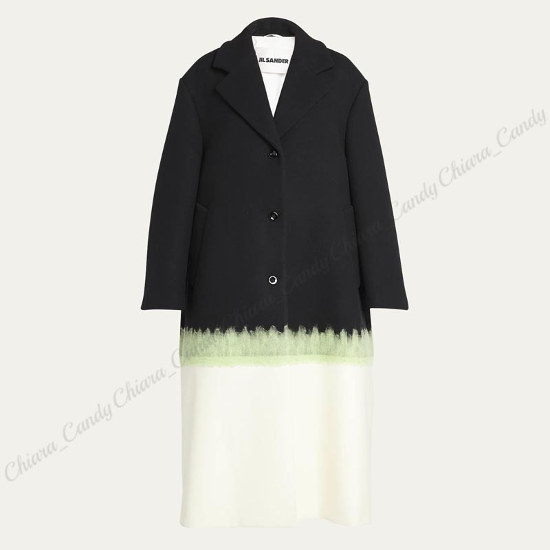 【23AW】JIL SANDER_women / バージンウール コート / Black 23AW】JIL SANDER_women / バージンウール コート / Black