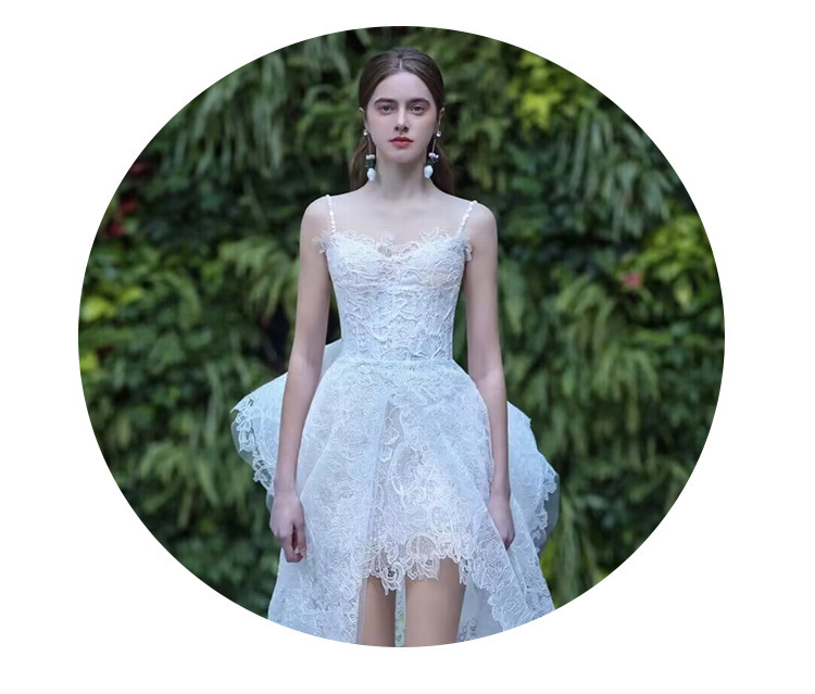 ウェディングドレス ショート丈 無地 上品 レトロ 結婚式 韓国 ウェディングドレス ショート丈 無地 上品 レトロ 結婚式 韓国