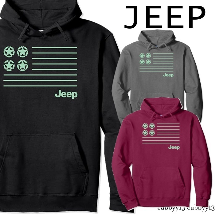 【人気急上昇のあのJEEP】JEEP Modern Flag Pullover フーディ