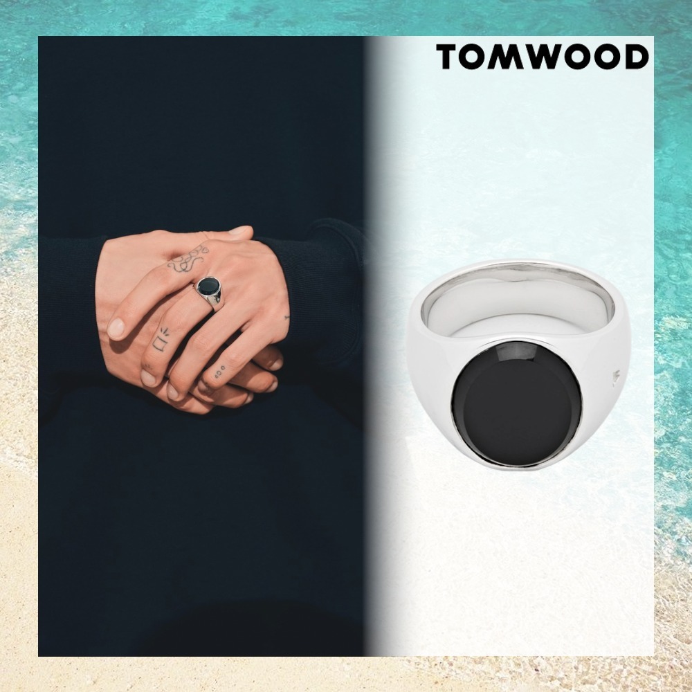 人気【Tom Wood】Oval Polished Black Onyx