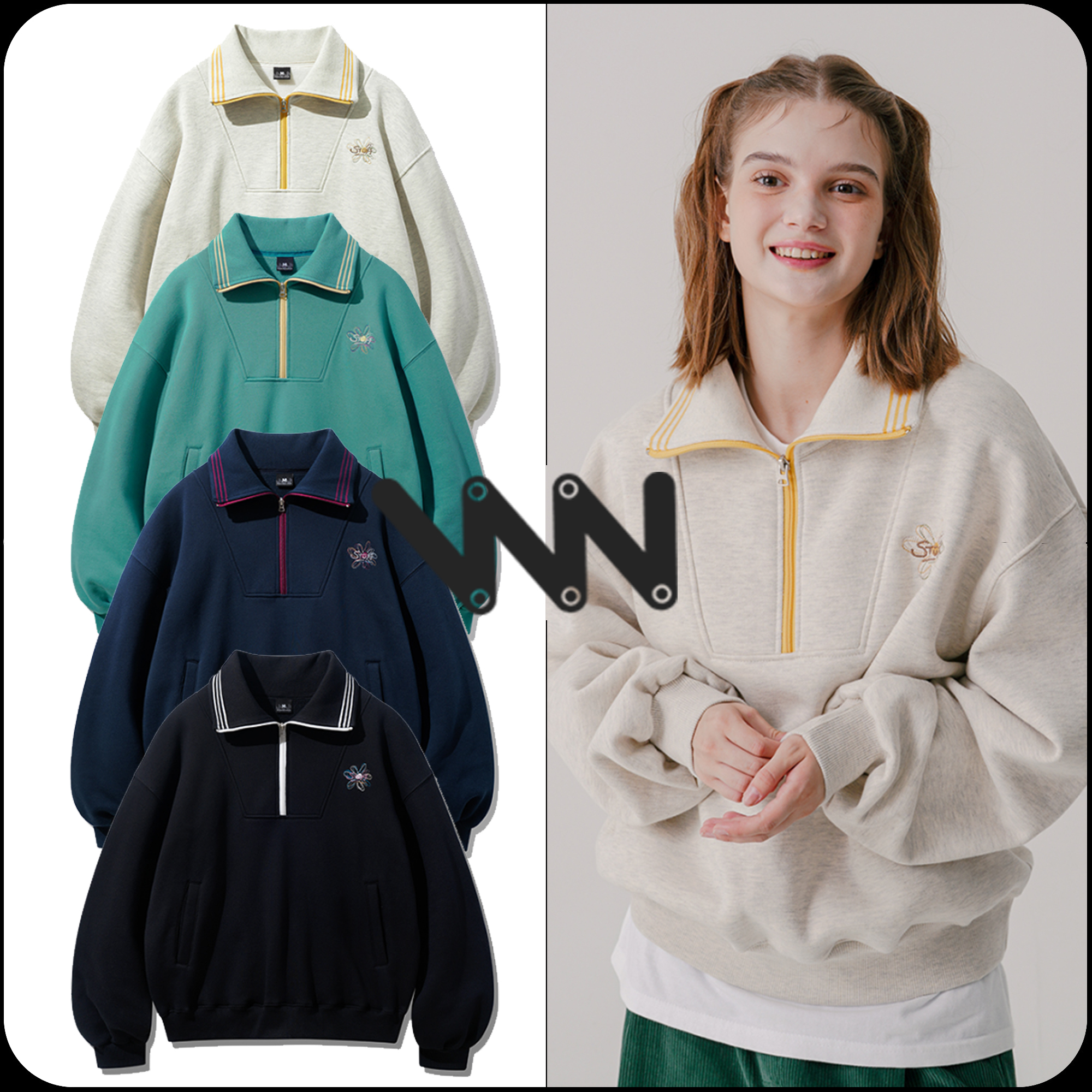 ★WV PROJECT★送料込み★韓国★大人気★Stuff Anorak MJMT7654 WV PROJECT]☆STUFFLE ANORAK (WV PROJECT/スウェット