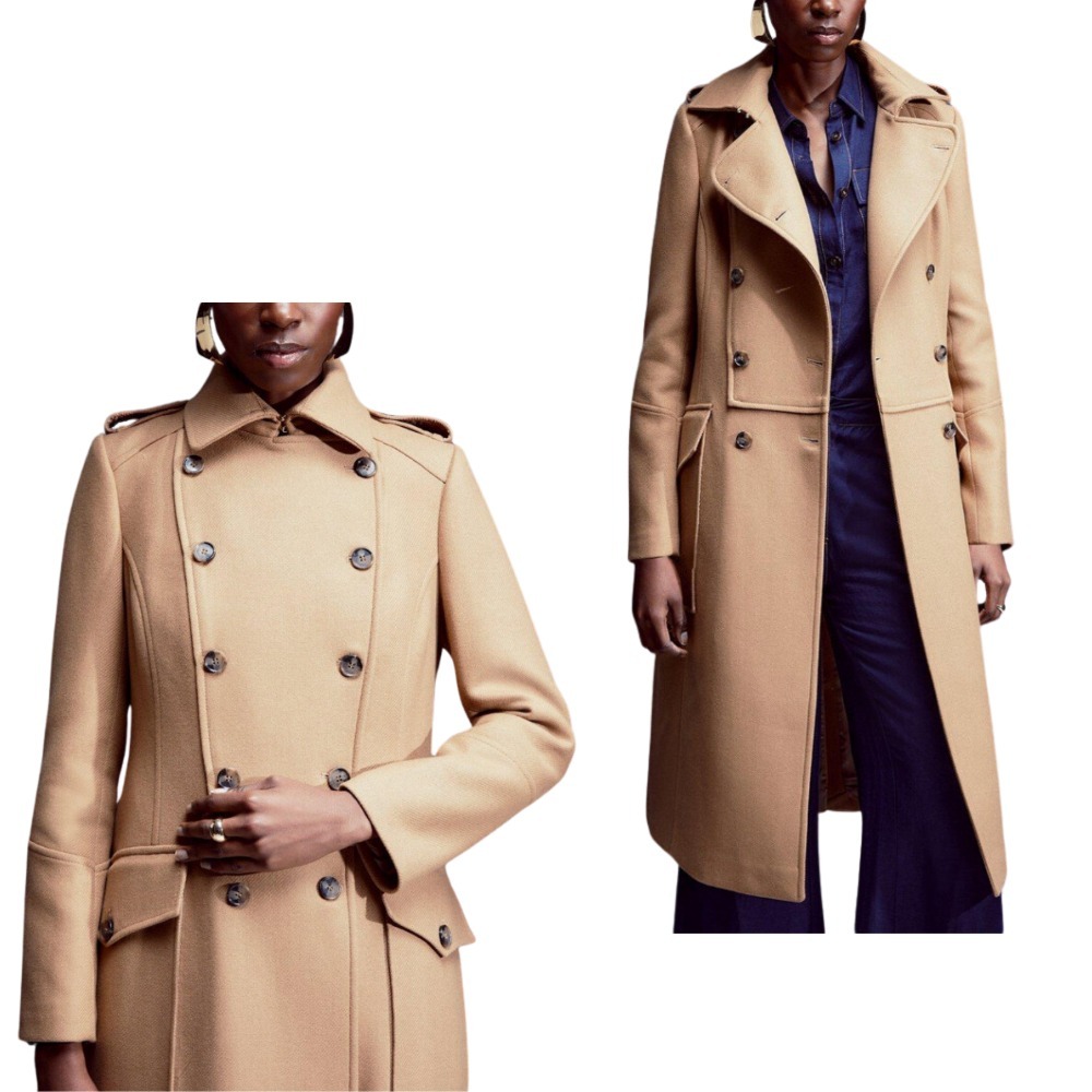 KAREN MILLEN ミリタリーコート トレンチ イタリア産ウール KAREN MILLEN ミリタリーコート トレンチ イタリア産ウール