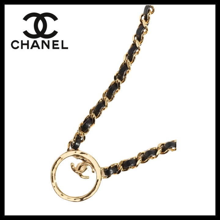 【ゴールド&ブラックがかっこいい♪】CHANEL ネックレス