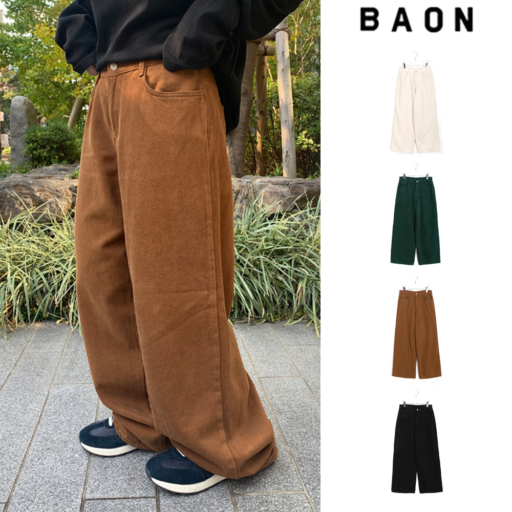 【BAON】Tallve fleece brushed cotton pants