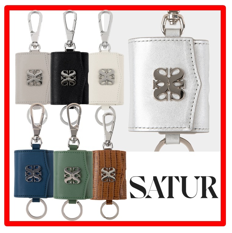 ★韓国の人気★【SATUR】★Keyring Leather Airpods cas.e★