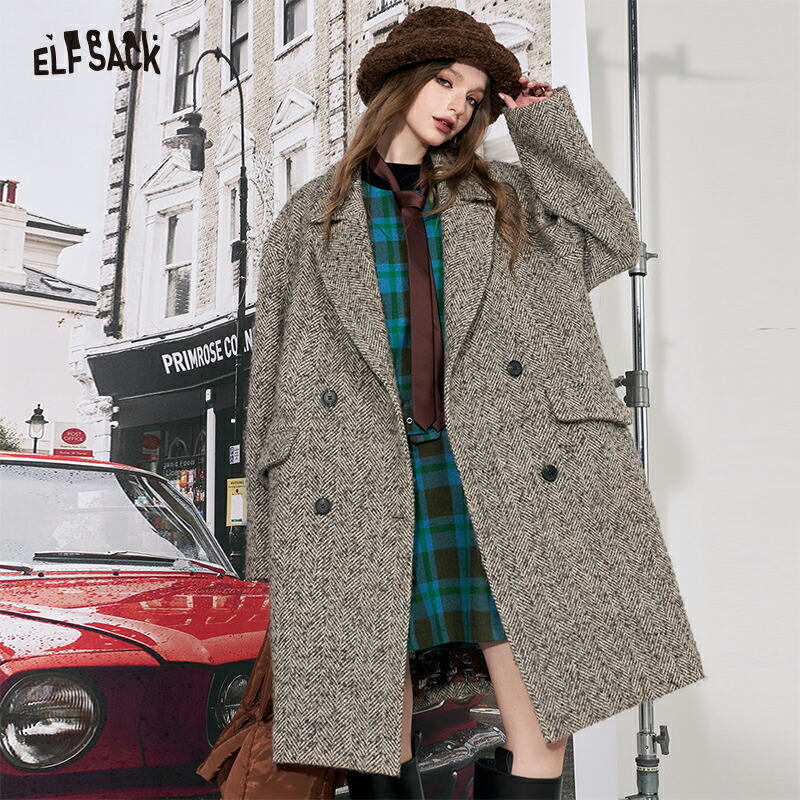 ELFSACK ダッフルコート ロング丈 暖かい 冬 軽量