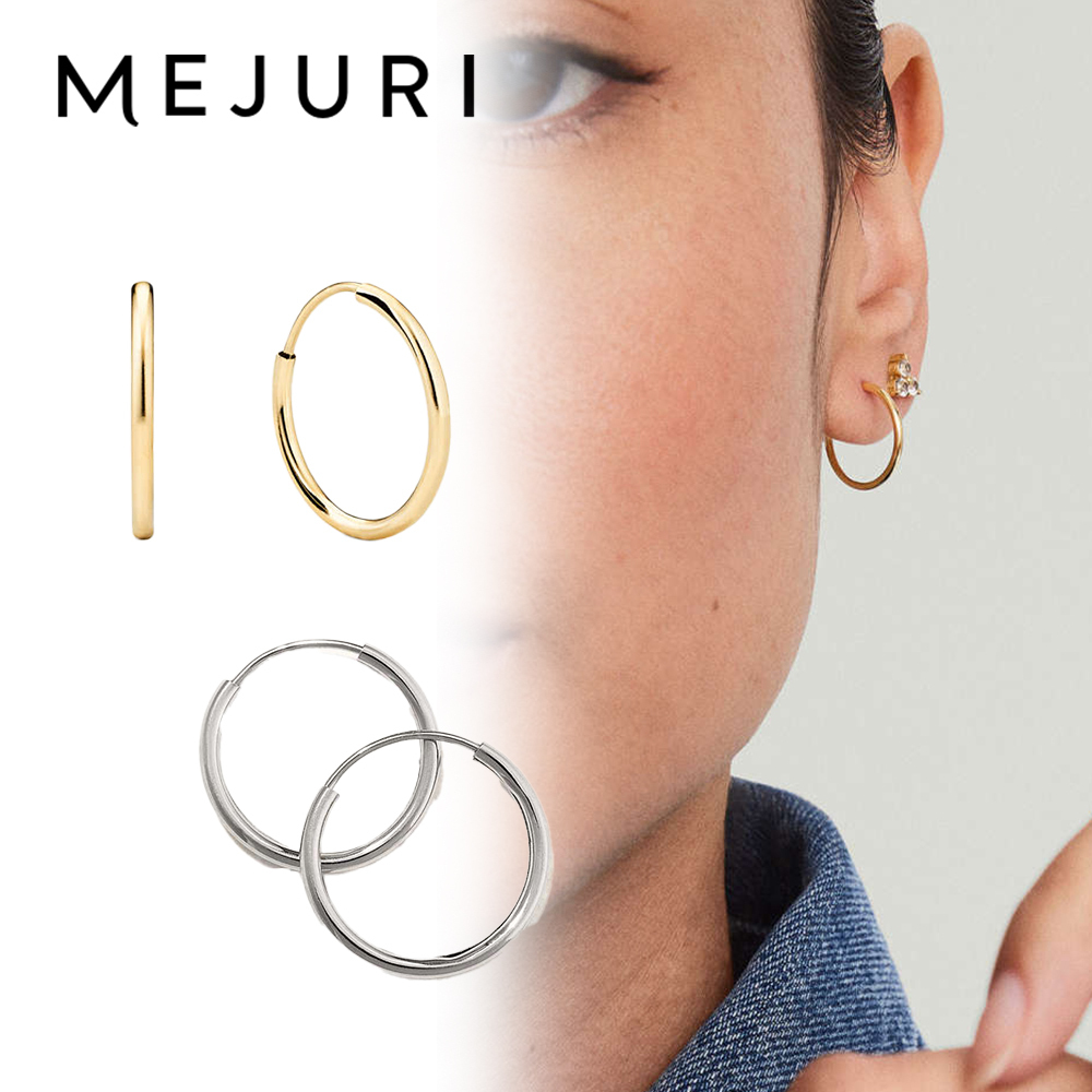【MEJURI】14K スモール フープ ピアス 関税込