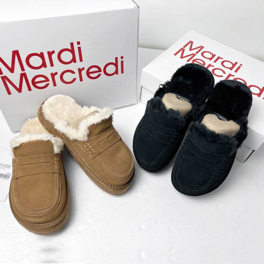 ☆MARDI MERCREDI☆ BEAUTE SLIPPER ファースリッパ 韓国 防寒
