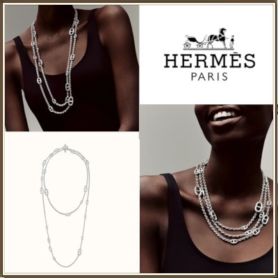 フランス発 HERMES ロングネックレス ファランドール160 DHL発送