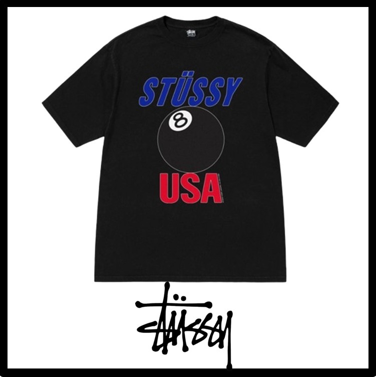 関税込★Stussy★Stussy USA T-Shirt Pigment Dyed Black