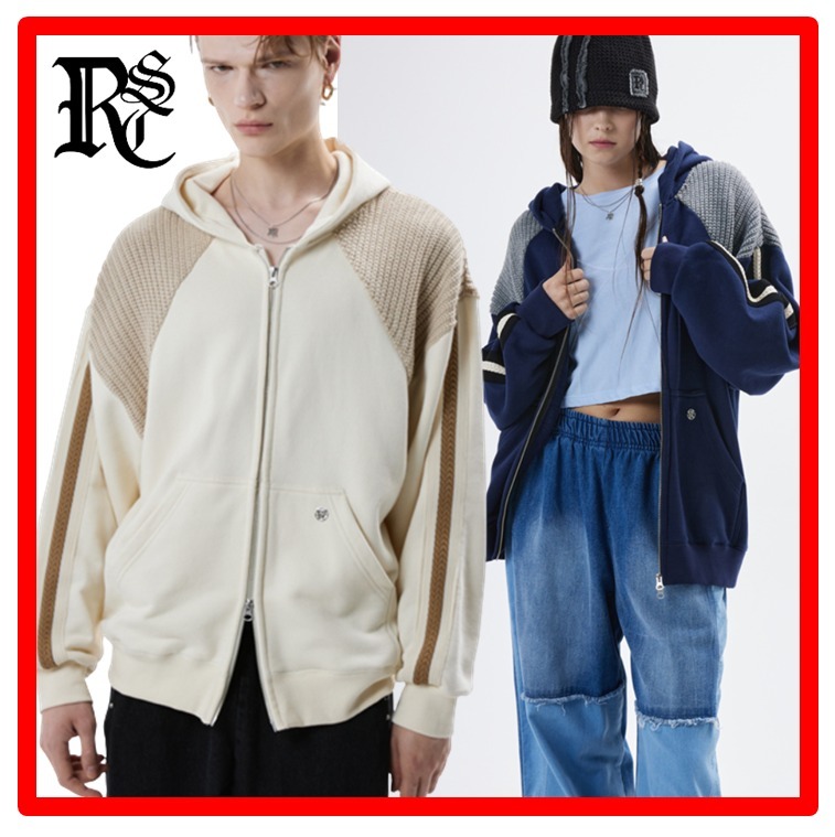 ★ZEROBASEONE ハオ★【RSSC】★KNIT MIXED HOOD ZIPU.P★