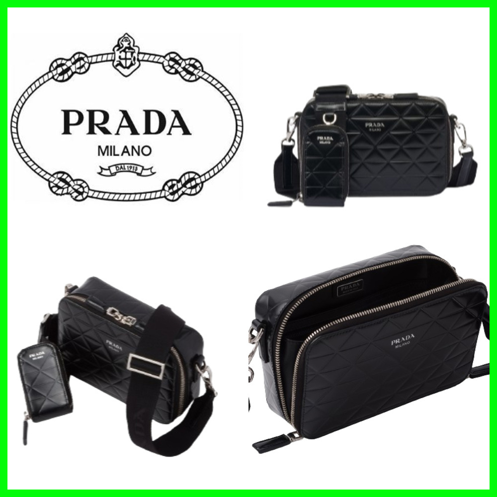 [PRADA]★プラダブリクレザーバッグ★ブラック★