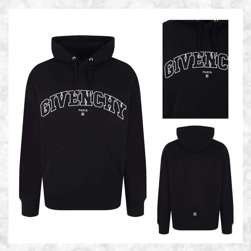 ☆おすすめ【GIVENCHY】ロゴ カレッジ スリム フーディー BLACK