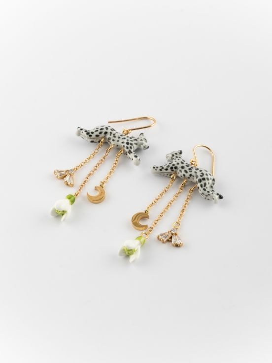 ナッシュ panthere perce-neige & lune - Etincelle ピアス