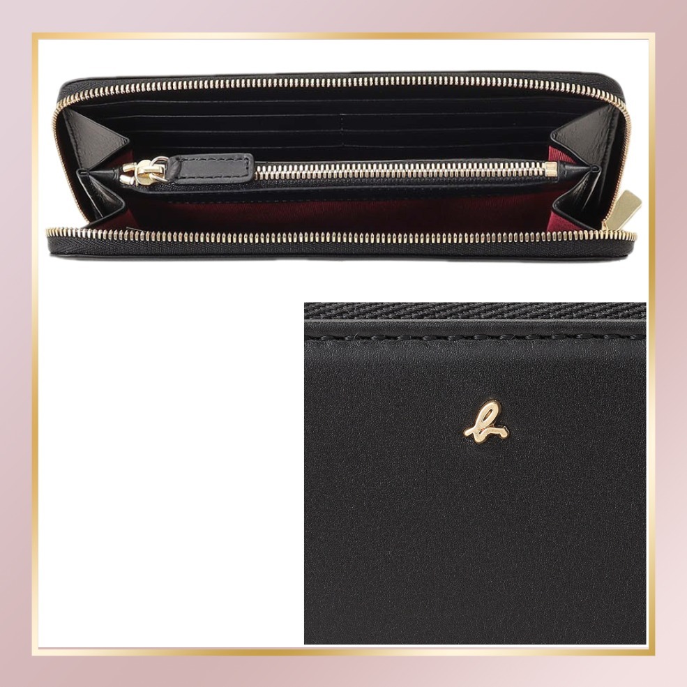 Agnes b.】JENNY ラウンドジップウォレット 長財布 ロゴ 財布・小物