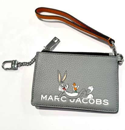 MARC JACOBS Coin Cases Unisex Street Style Leather Small Wallet Logo Outlet