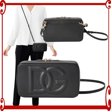 Dolce & Gabbana Shoulder Bags Monogram Casual Style Calfskin Lambskin Blended Fabrics