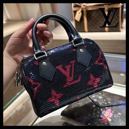 Louis Vuitton Handbags Blended Fabrics Street Style 3WAY Plain Leather Party Style