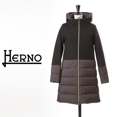 HERNO レディースダウンNUAGE ダウンコートPI00176D9480D.グレー