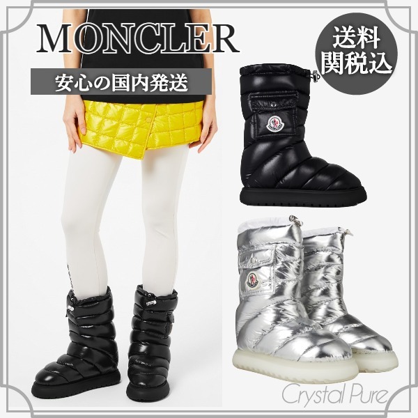 【MONCLER】ロゴ スノーブーツ Gaia ポケット付き 【送関込】