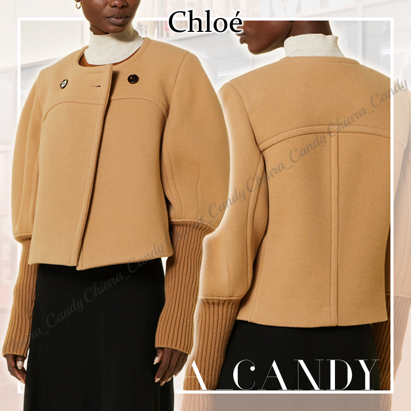 【23AW NEW】Chloe_women / ウール ボクシーカット ジャケット