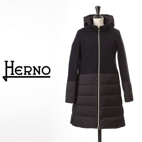 HERNO レディースダウンNUAGE ダウンコートPI00176D9290ネイビー