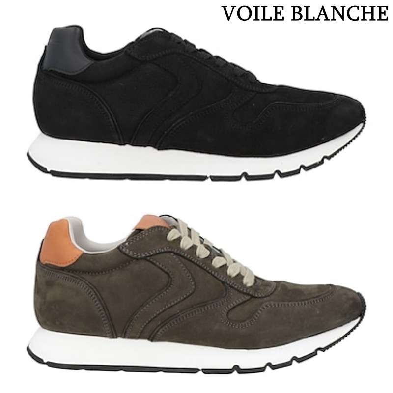 【VOILE BLANCHE】フラットスニーカー ‐ブラック, 鉛色 *送料込