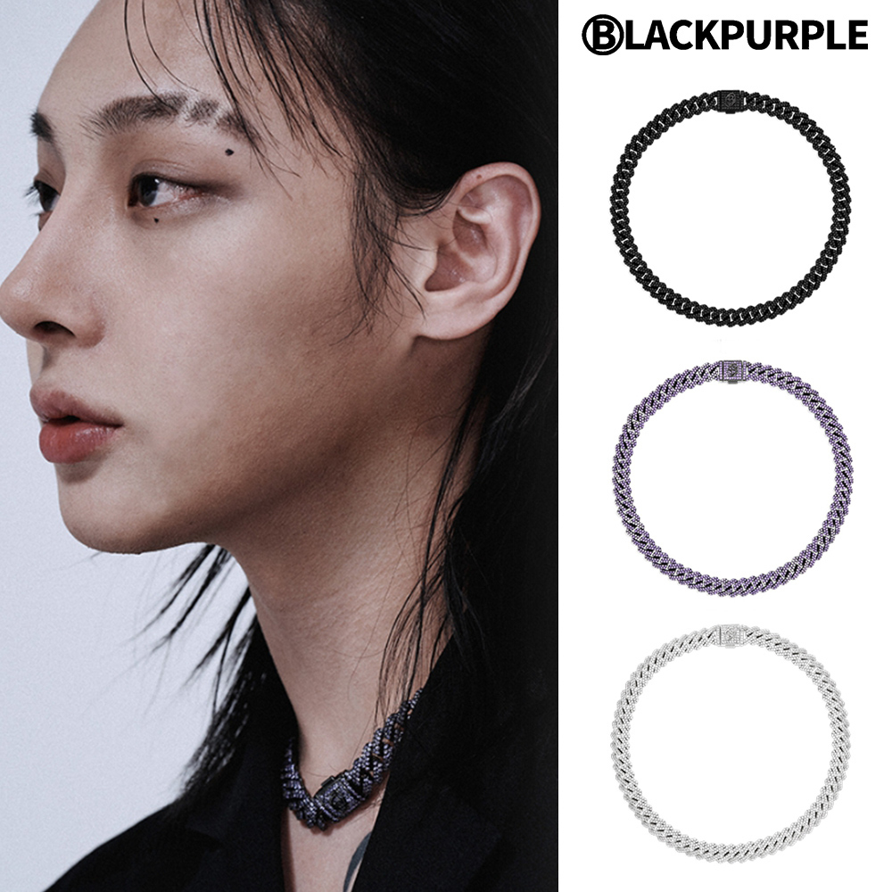 【BLACKPURPLE】23FW★ Corbin Cuban necklace 15mm (46cm)