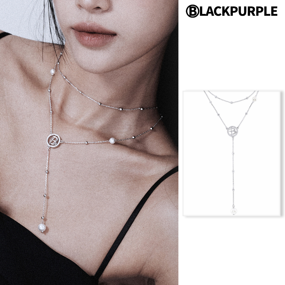 【BLACKPURPLE】23FW★ Allure layering necklace