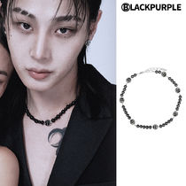 【BLACKPURPLE】23FW★ Midnight Full Exento Necklace-Onyx