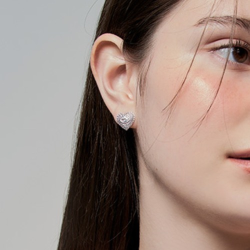 韓国ブランドHei★cubic & pearl jacket earring_2色_ピアス 韓国ブランドHei☆cubic & pearl jacket earring_2色_ピアス