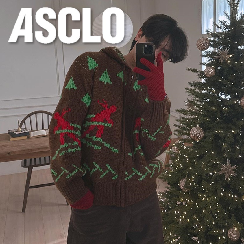 パーカー・フーディ ASCLO Cowichan Hood Knit Zip Up (3color)