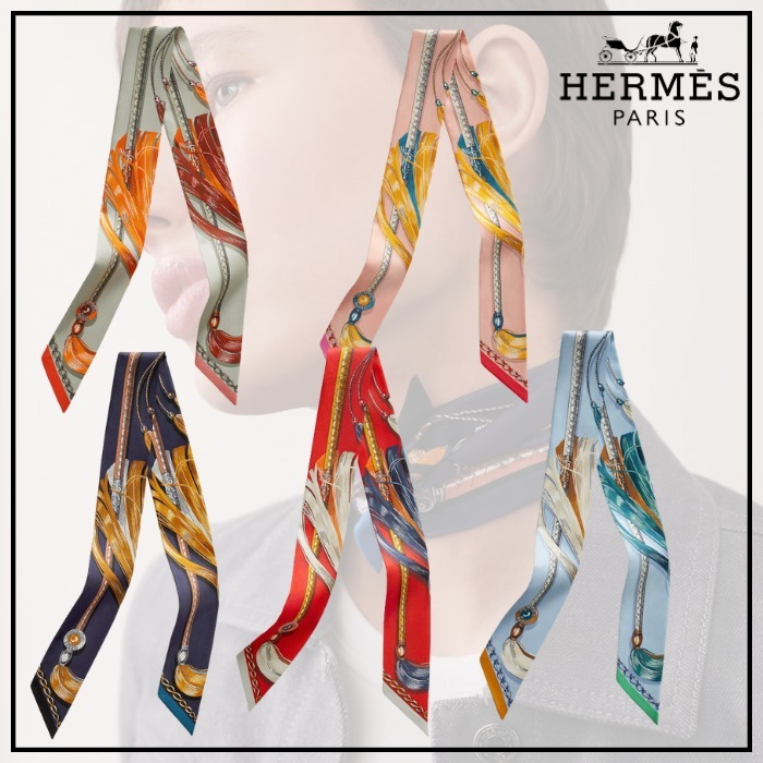 上品【HERMES】Cavalcades Twilly ツイリー〈直営店〉