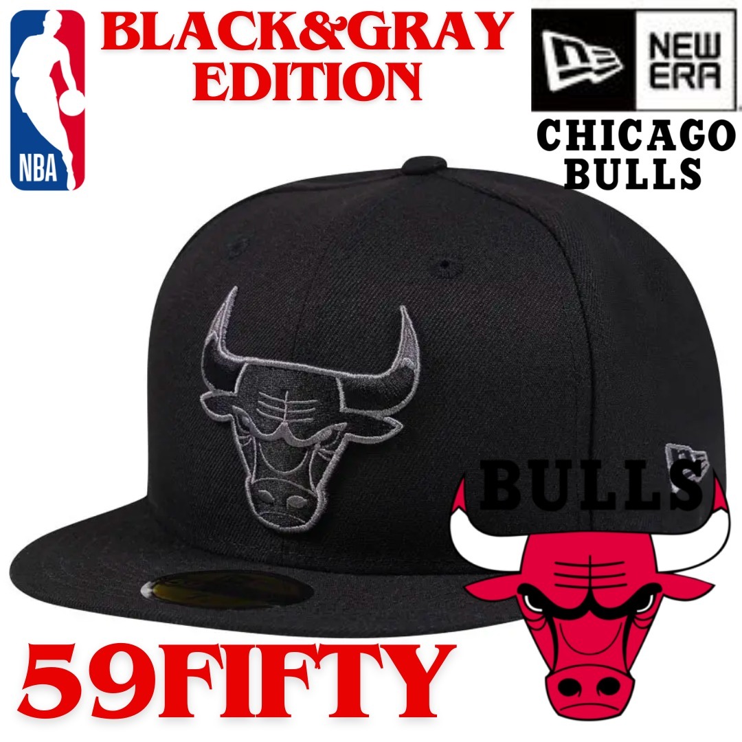 【US限定】New Era 59FIFTY NBA Chicago Bulls Black Gray