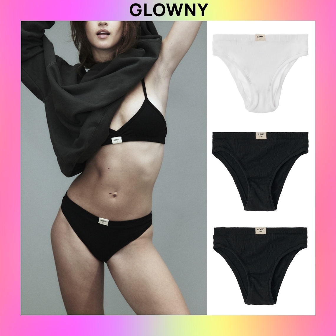 【GLOWNY】韓国人気新作★ CLASSIC RIB BRIEF