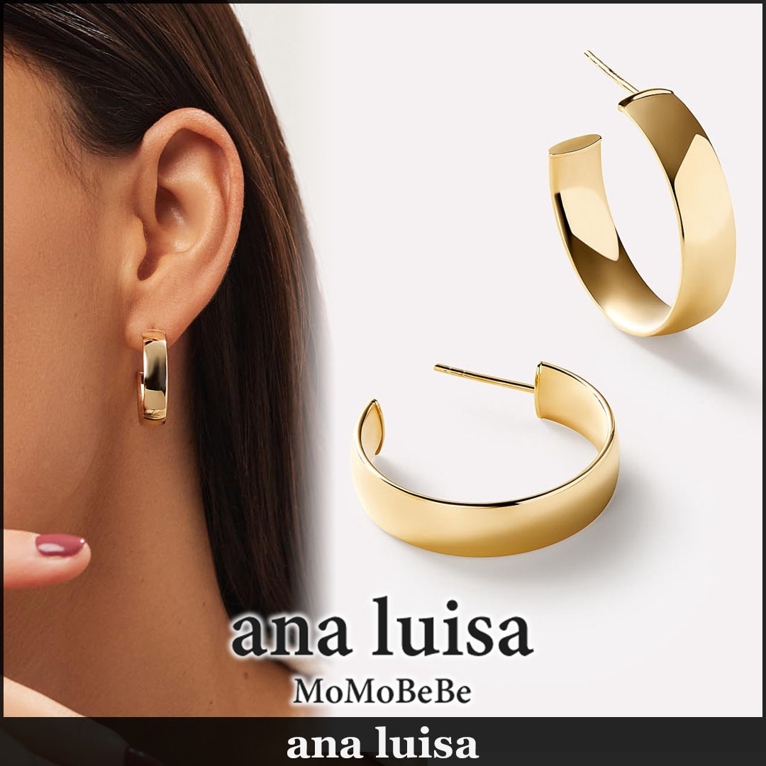 国内発送・関税込】ana luisa ボールドフープミディアムピアス