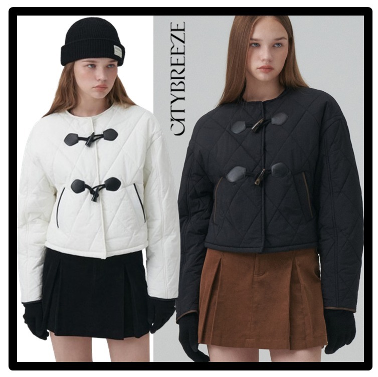 ★関税込★CITYBREEZE★FUR COLLAR QUILTING JUMPER★