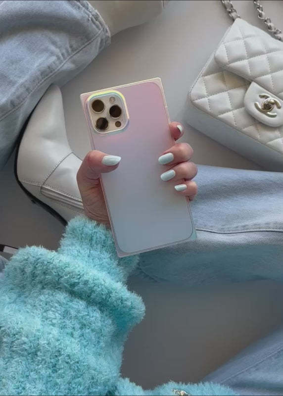 FLAUNT】日本未入荷！スクエアiPHONEケース レインボー