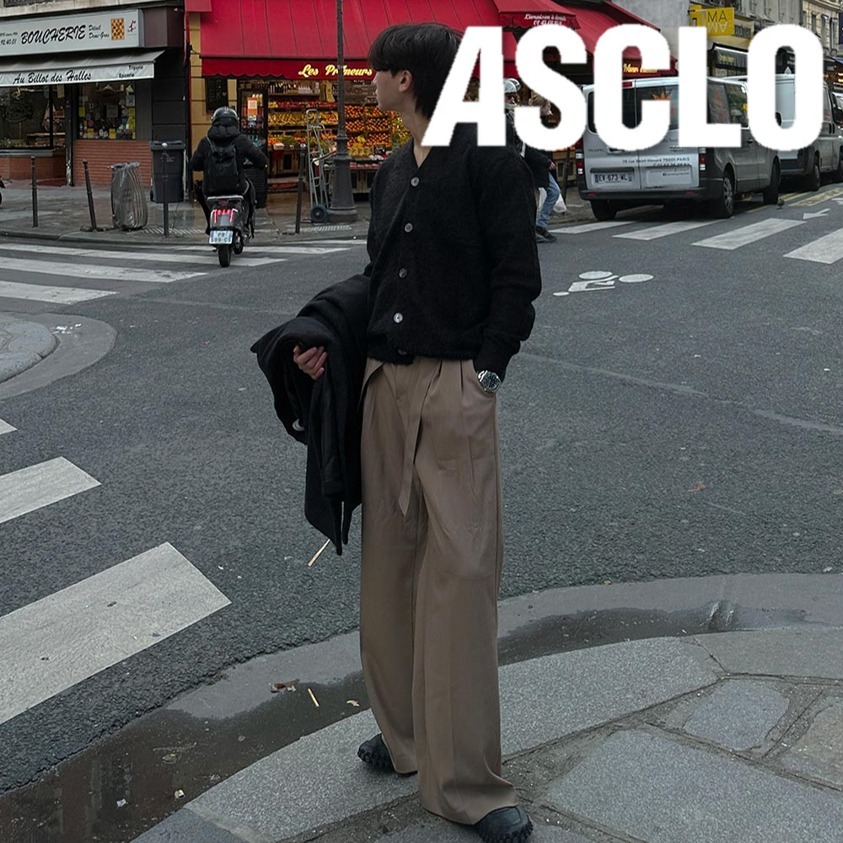 パンツ 90S Maxi Wide Long Belt Slacks (4color)