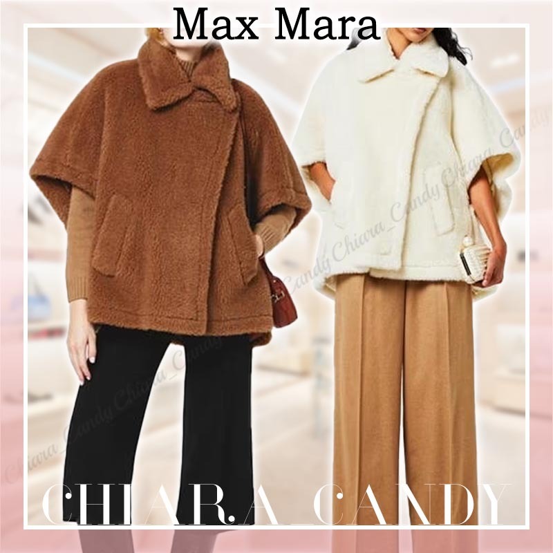 【23AW NEW】Max Mara_woman / TEBE キャメルウール ケープ