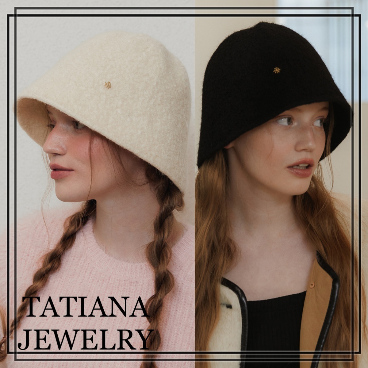 【TATIANA】Modern Boucle Bucket Hat 韓国発 帽子 ハット