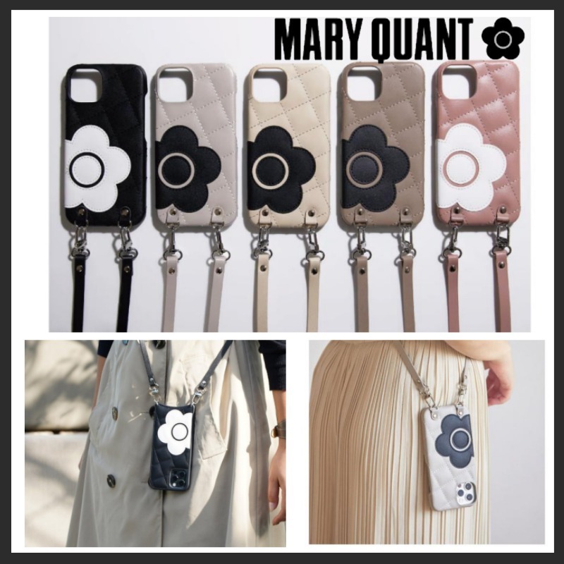 ◆MARY QUANTマリークヮント◆iPhone14/13兼用 スマホショルダー