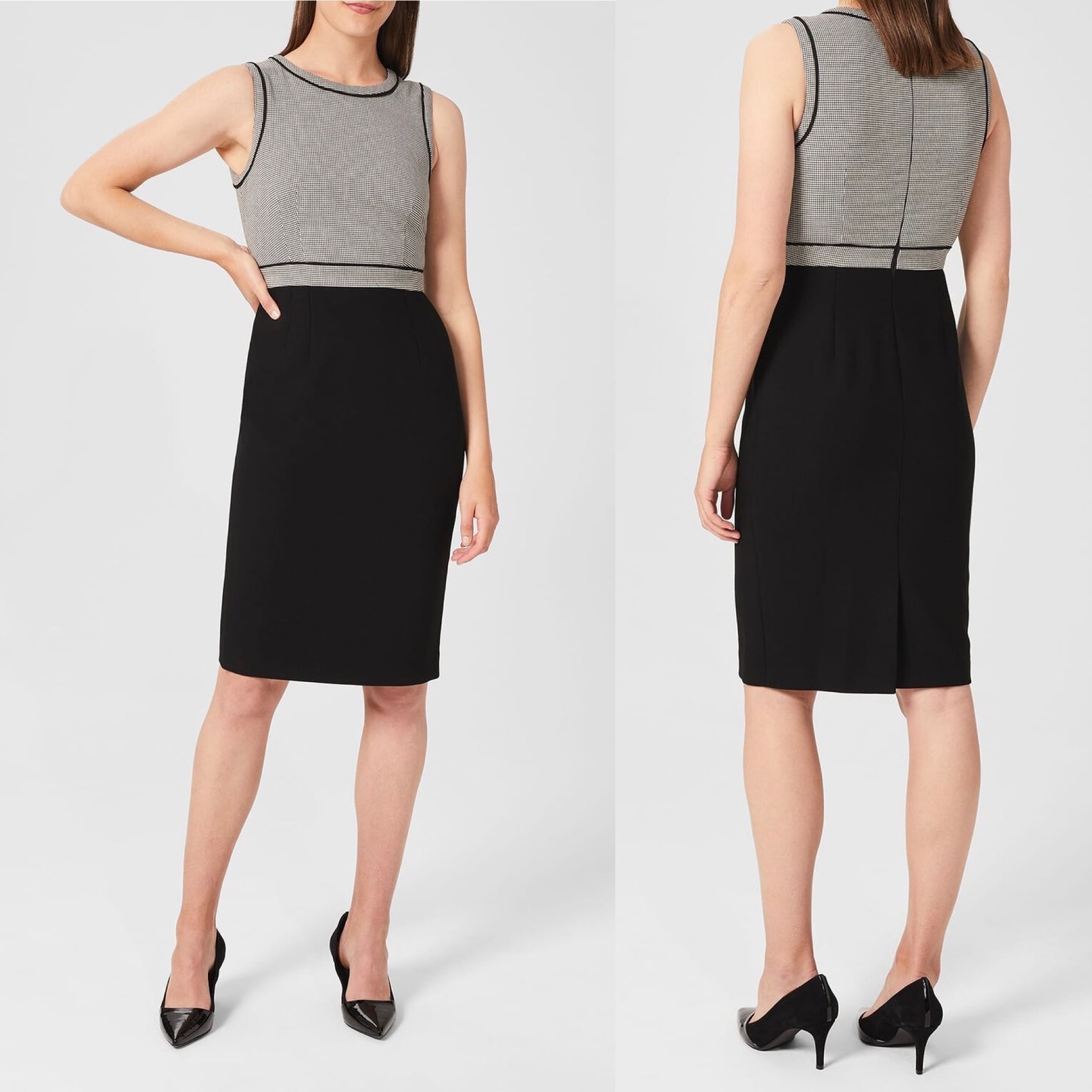 英国発【Hobbs London】SIENNA千鳥格子柄シフトドレス