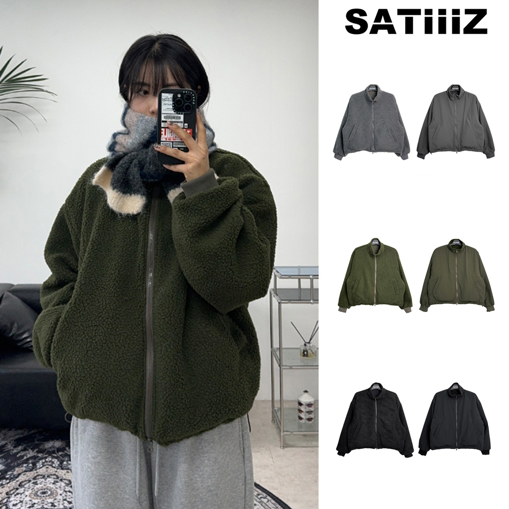 【SATIIIZ】Wayden fleece reversible jumper