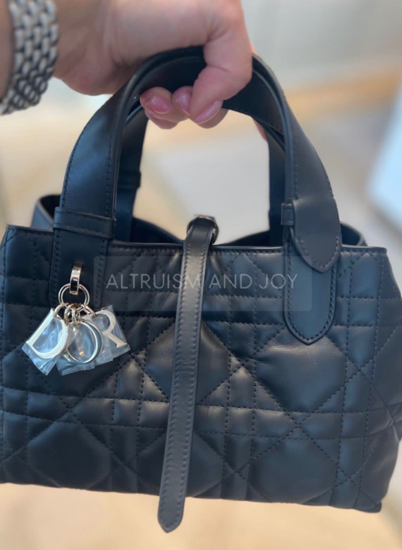 【爽やかなブルーがリゾートに合う♡】DIOR ハンドバッグ 長さ調節可能☆ポーチ付き♪】DIOR TOUJOURS バッグ スモール