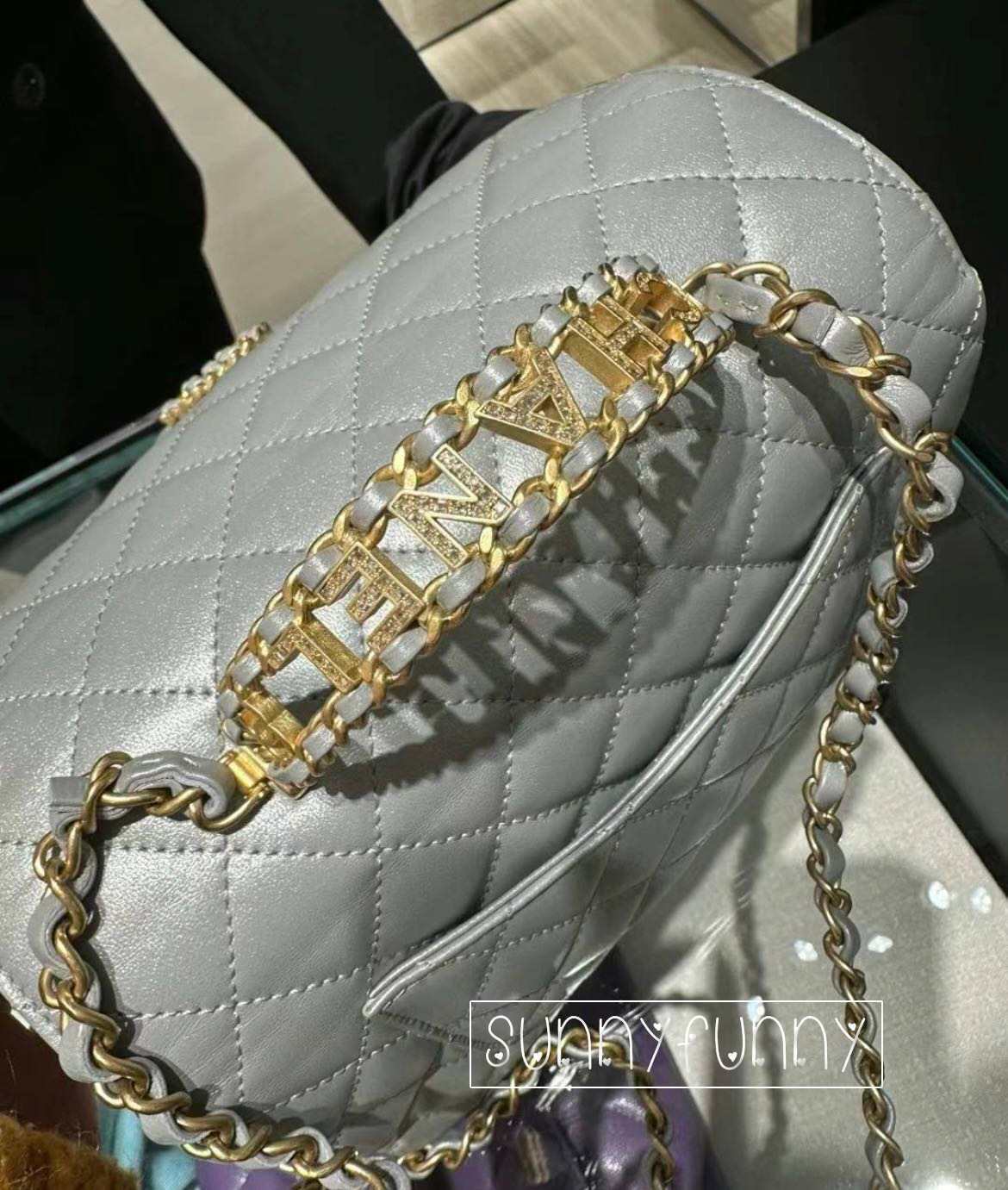 24C☆》CHANEL トップハンドル フラップバッグ シルバー (CHANEL