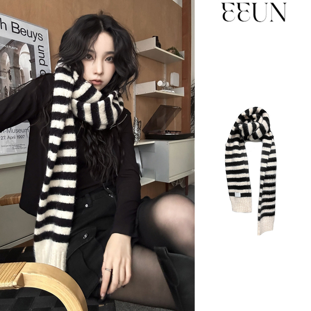 【EEUN】Clover striped muffler