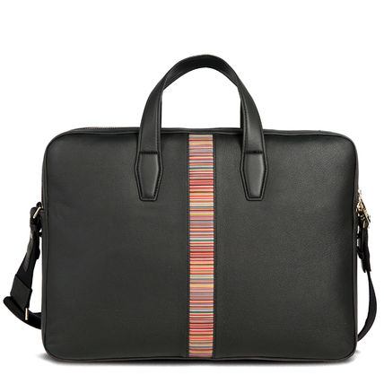 Paul Smith Business & Briefcases Stripes A4 2WAY Plain Leather Logo Business & Briefcases