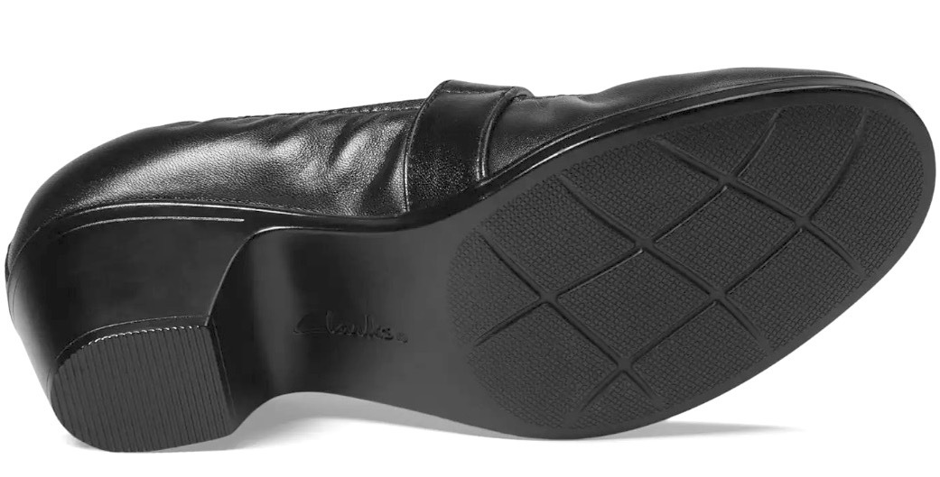 Clarks ブラック パンプス 5.5cm ストラップ メリージェーン