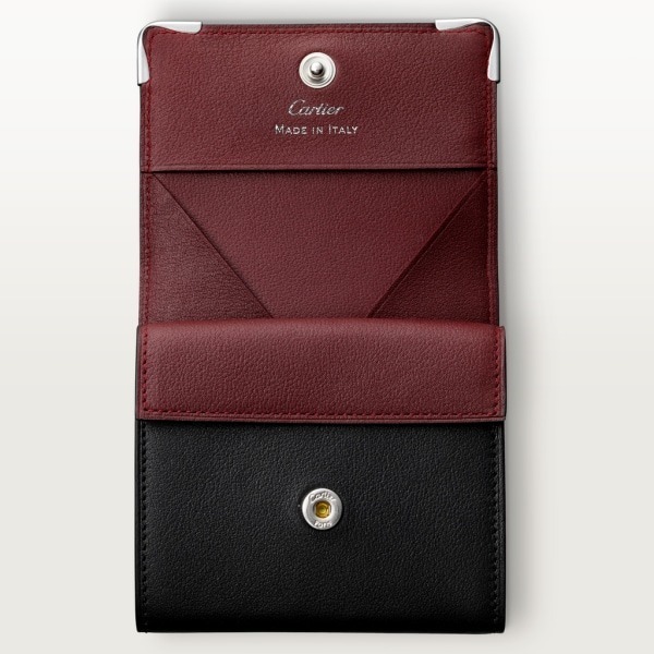 【Cartier】ブラック カーフスキン スクエア コインケース Cartier】カーフスキン スクエア コインケース すぐ届く 黒